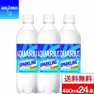 全国配送対応 送料無料 1ケース コカ・コーラ アクエリアス スパークリング 490ml 24本 炭酸飲料 グレープフルーツ風味 カロリー控えめ 