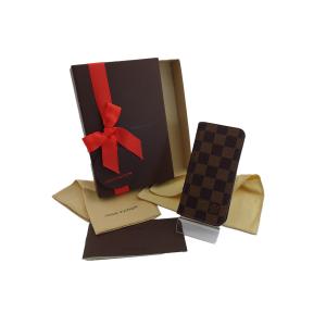 LOUIS VUITTON - ルイ ヴィトン エテュイ iPhone 4 スマホ マルチケース ダミエ ブラウン 茶 N63101 箱付 LOUIS VUITTON（未使用保管品） 未使用保管品】ルイ ヴィトン LOUIS VUITTON エテュイ iPhone 4
