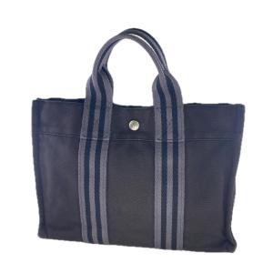 美品　HERMES エルメス ミニトート フールトゥ PM ネイビー、グレー 美品 HERMES エルメス ミニトート フールトゥ PM ネイビー、グレー