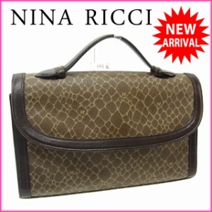 ニナリッチ NINA RICCI ハンドバッグ バッグ バック スクエアフォルム レディース ヌーボー柄 【中古】 P040の通販はau