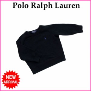 ポロラルフローレン トップス スウェット キッズ90サイズ ホース刺繍 ブラック×パープル Polo Ralph Lauren レディース プレゼント 贈り