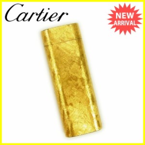 【メンテ済・美品】Cartier カルティエ ライター オーバル金箔柄 No.2