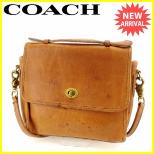 コーチ 2WAYショルダーバッグ ハンドバッグ ターンロック ブラウン×ゴールド COACH バッグ バック 肩掛け 収納 バッグ 1点物 T14141 中