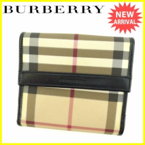 BURBERRY - 【美品】バーバリー 2つ折り 財布 コンパクトウォレット