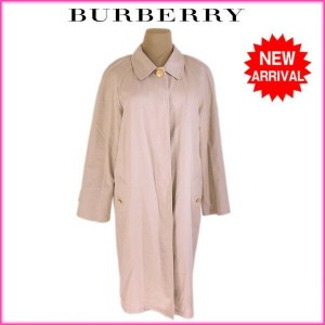 バーバリー BURBERRY コート 服 上着 服 ホースボタン シングル ロング丈 レディース ステンカラー 【中古】 G1202の通販は