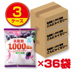 【新登場・送料無料】ピアンタ 乳酸菌1,000億個こんにゃくゼリー（グレープ味）（36袋組）FK-23フェカリス菌 群馬県産こんにゃく粉使用 