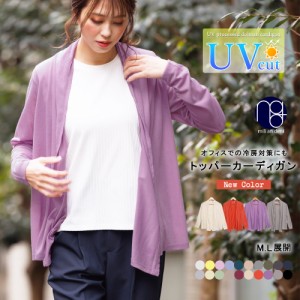 【夏新作】 UVカット カーディガン 薄手 トッパー UV ロングカーディガン トップス M L レディース ミリアンデニ (郵1) tc0855