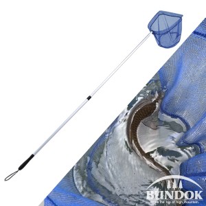 【送料無料】BUNDOK 魚網三角型 160×30/BD-610/魚網 網 タモ網 玉網 ランディングネット ネット 伸縮 ガサガサ 漁獲用 釣り 水辺 生き物