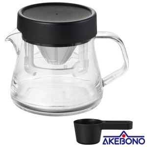 【送料無料】AKEBONO コーヒーサーバー ストロン400 コンパクトドリッパーセット ブラック/TW-3762/コーヒーサーバー、ドリッパー、プラ