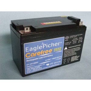 メンテナンスフリー イーグルピッチャー(EaglePicher) ディープサイクルバッテリー CF12V100DC