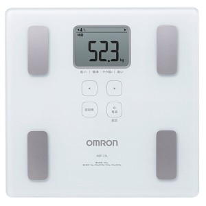 収納に便利なスリムデザイン オムロン （OMRON） 体重体組成計 カラダスキャン HBF-214-W ホワイト 新生活