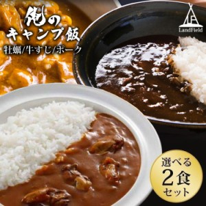 【公式】 「メール便」 俺のキャンプ飯 レトルトカレー 選べる2食セット 宮城三陸炙り牡蠣カレー 宮城伊達ざくらポークカレー 2食セット 