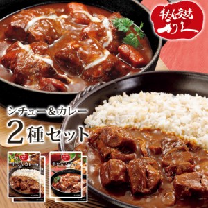 牛たんシチュー 牛たんカレー 2種 4袋セット 1袋300g レトルト 詰め合わせ カレー 中辛 ビーフシチュー レトルトカレー レトルトシチュー