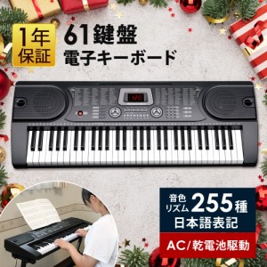 【公式】 電子キーボード 61鍵盤 日本語表記 楽器 電子ピアノ 録音 プログラミング機能 AC/乾電池駆動 持ち運び 練習 初心者 入門用 音楽