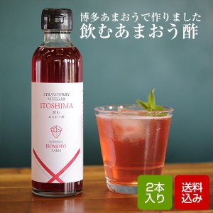 飲むあまおう酢 無添加 200ml×2本  果実酢 いちご酢 福岡県産 父の日 お中元 ギフト