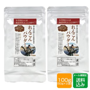 れんこんパウダー  100g （50g×2袋） 無農薬 離乳食 野菜パウダー メール便