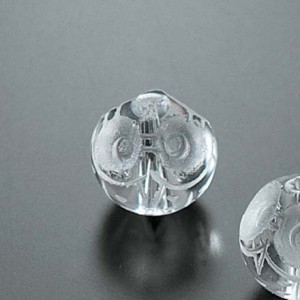 【彫刻ビーズ・彫りビーズ】本水晶立体彫刻玉“四面ふくろう”12mm 【彫刻 一粒売りビーズ】 バラ売り 手作りにオススメ！ 天然石 パワー