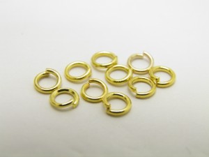 【20個セット】 丸カン 直径4mm 金メッキ アクセサリー 製作パーツ