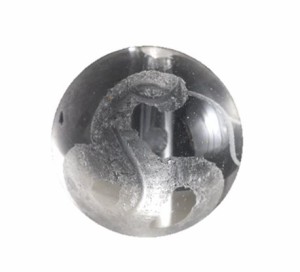 彫刻ビーズ 水晶 白蛇 16mm 縦穴 一粒売り 天然石 パワーストーン