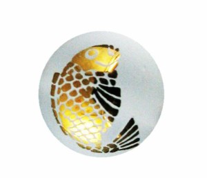 鯛 水晶チタンメッキ(金色)14mm【彫刻 一粒売りビーズ】 天然石 風水 パワーストーン