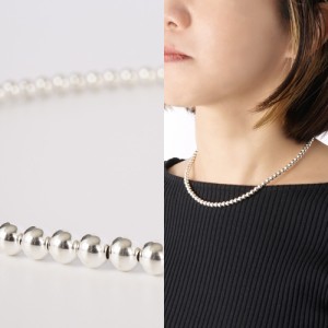 Harpo アルポ Boule Necklace ネックレス  Ball Chain Necklace ナバホパール 16inches 40.6cm 5mm シルバー925  アクセサリー シンプル 