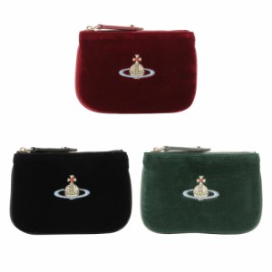  Vivienne Westwood ヴィヴィアンウエストウッド コインケース EMBROIDERED ORB COIN PURSE VELVET  小銭入れ ポーチ 財布 ベロア調 オー