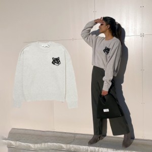 MAISON KITSUNE メゾンキツネ 長袖 ニット プルオーバー セーター FOX HEAD INTARSIA COMFORT JUMPER レディース LW00815KT1063 並行輸入