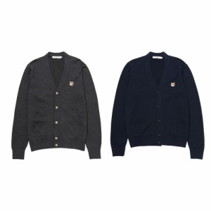 MAISON KITSUNE メゾン キツネ FOX HEAD PATCH CLASSIC CARDIGAN カーディガン ウール Vネック フォックス ヘッド メンズ レディース ユ