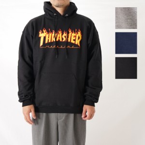 THRASHER スラッシャー FLAME LOGO HOODIE フレームロゴ ファイヤーパターン スウェット パーカー フーディー オーバーサイズ 裏起毛 定