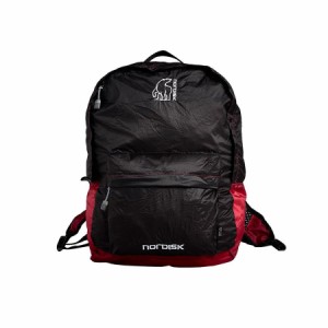 ノルディスク リべ ポケッタブルバッグ Nordisk Ribe 20 Daypack Black/Raspberry Pink 133018 リュック バックパック バッグ 鞄 小型 並