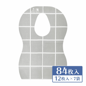 ベビー おでかけ紙エプロン 12枚×7セット(84枚入)  アンジュスマイル 使い捨てよだれかけ ベビー エプロン スタイ 紙 前掛け お食事エプ