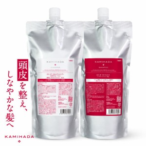 シャンプー トリートメント セット 各700ｍL 詰め替え 送料無料 女性 男性 ケアケア 低刺激 KAMIHADA カミハダ ノンシリコンシャンプー 