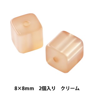 ドイツ製ビーズ 『ポラリスビーズ クリーム 8x8mm』