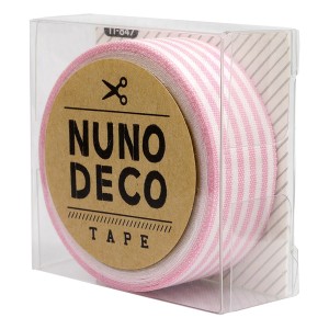 お名前ラベルシール 『NUNO DECO TAPE (ヌノデコテープ) ももいろしましま 11-867』 KAWAGUCHI カワグチ 河口