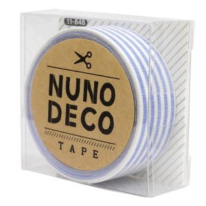 お名前ラベルシール 『NUNO DECO TAPE (ヌノデコテープ) みずいろしましま 11-848』 KAWAGUCHI カワグチ 河口