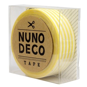 お名前ラベルシール 『NUNO DECO TAPE (ヌノデコテープ) きいろしましま 11-849』 KAWAGUCHI カワグチ 河口