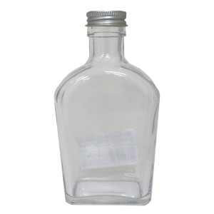 ハーバリウムボトル 『ガラスボトル薄型200ml キャップ銀 314118』 amifa アミファ