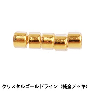 ビーズ 『デリカビーズ 11/0 DB33 3g クリスタルゴールドライン (純金メッキ)』 MIYUKI ミユキ