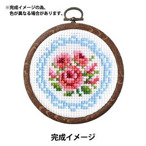 刺しゅうキット 『クロスステッチ刺繍キット プチフープ フルーツ&フラワー バラとレース 7441』 Olympus オリムパス