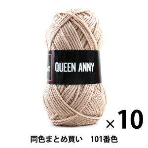 【10玉セット】毛糸 『QUEEN ANNY(クイーンアニー) 101番色』 Puppy パピー【まとめ買い・大口】