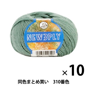 【10玉セット】秋冬毛糸 『NEW 3PLY(ニュースリープライ) 310番色』 Puppy パピー【まとめ買い・大口】