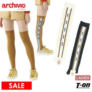 archivio - アルチビオ　オーバーニー　2足　未使用 archivio アルチビオ 秋冬 ゴルフ ニーハイソックス ロゴライン