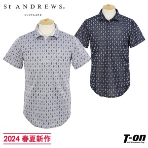 【送料無料】ポロシャツ メンズ セントアンドリュース St ANDREWS 2024 春夏 新作 ゴルフウェア 042-4160303