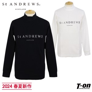 【送料無料】ハイネックシャツ メンズ セントアンドリュース St ANDREWS 2024 春夏 新作 ゴルフウェア 042-4166201