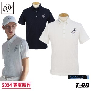 【送料無料】ポロシャツ メンズ ゾーイ ZOY 2024 春夏 新作 ゴルフウェア 071442007