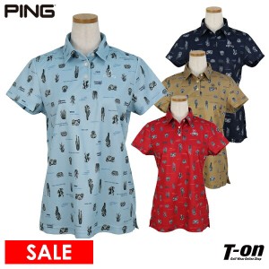 【30％OFFセール】ポロシャツ レディース ピン PING 2024 春夏 新作 ゴルフウェア 622-4160312