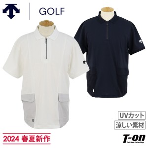 【送料無料】ポロシャツ メンズ デサントゴルフ デサント DESCENTE GOLF 2024 春夏 新作 ゴルフウェア dgmxja18