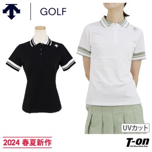 【ポイント10倍】【送料無料】【メール便対応】ポロシャツ レディース デサントゴルフ DESCENTE GOLF 2024 春夏 新作 ゴルフウェア dgwxj