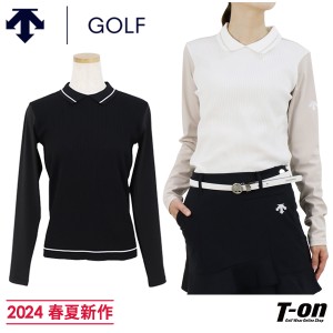 【ポイント10倍】【送料無料】ポロシャツ レディース デサントゴルフ デサント DESCENTE GOLF 2024 春夏 新作 ゴルフウェア dgwxjb00