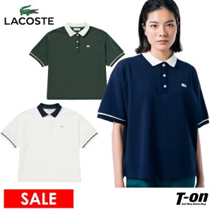 【送料無料】ポロシャツ レディース ラコステ LACOSTE　日本正規品 2024 春夏 新作 ゴルフウェア pf003j-99